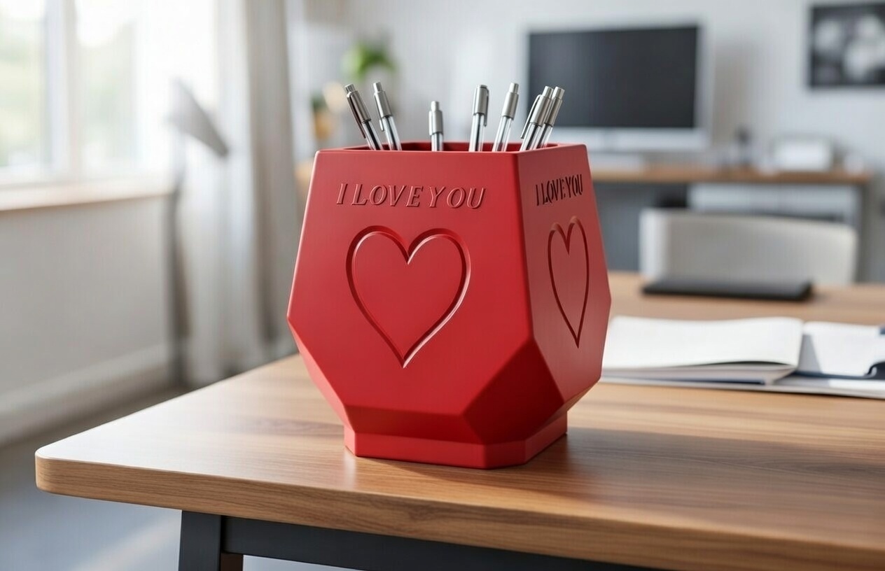 Porta lápices romántico
