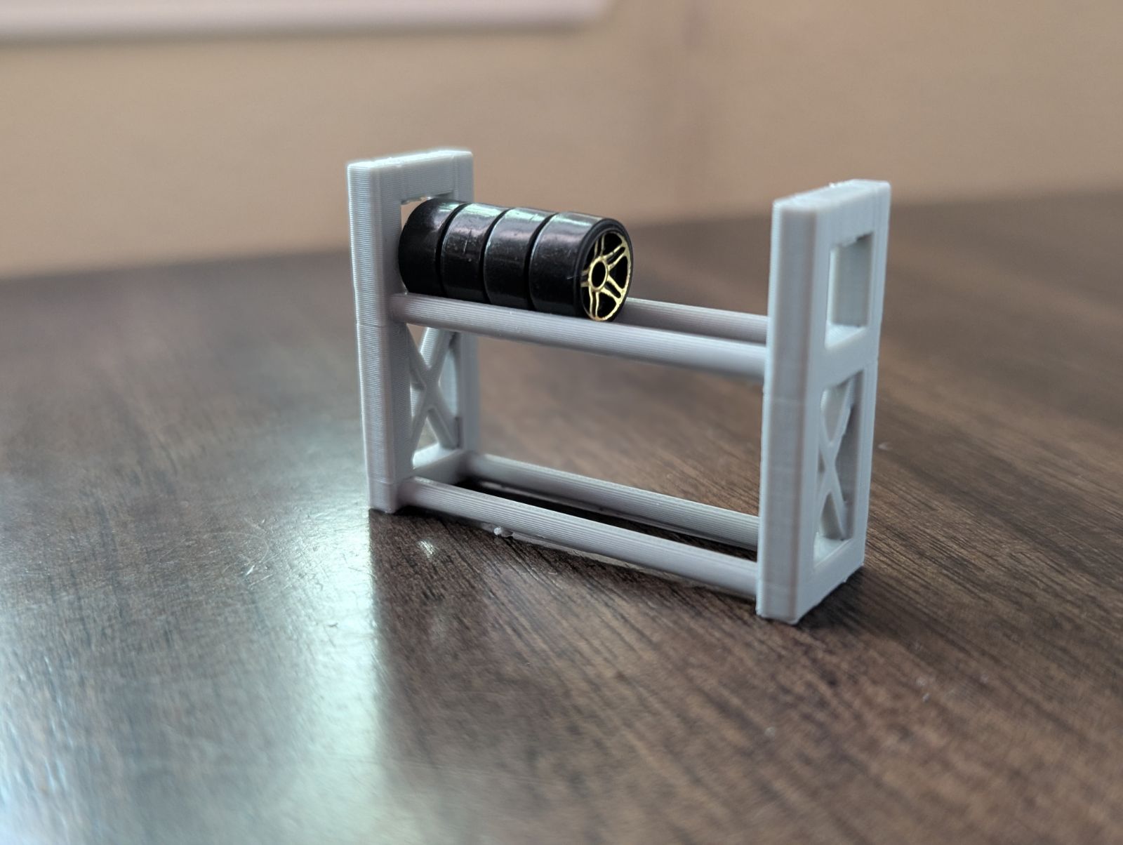 1:64 Scale Tire Rack (Compatible with Hot Wheels)
