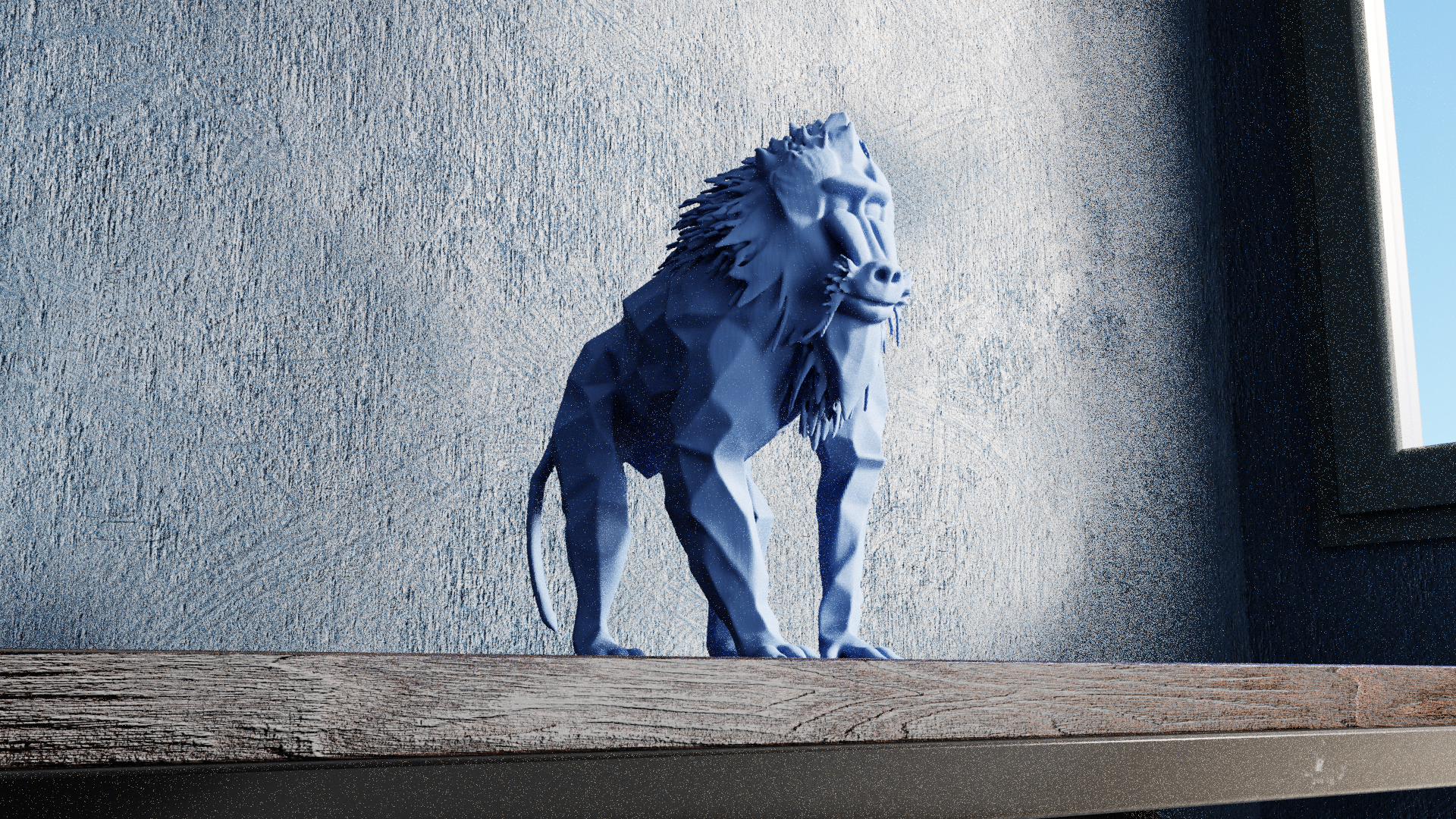 Low Poly Mandrill — miniatura 2