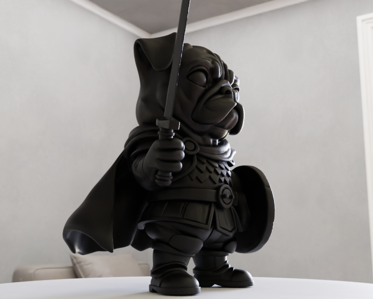 Pug with Sword and Shield — miniatura 5
