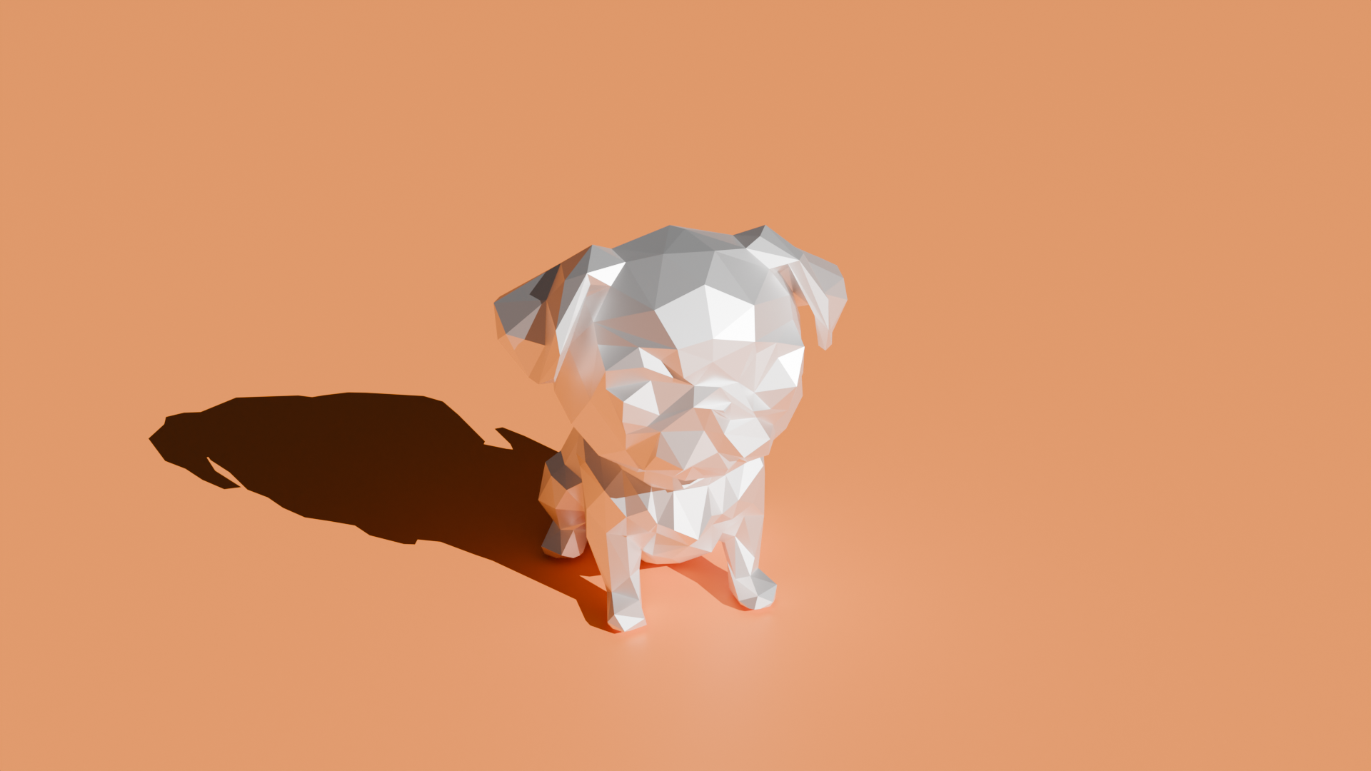 Miniatura 3 do modelo 3D Low Poly Pug