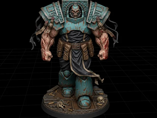Armored Sci-Fi Commander - Free STL Power Armor Miniature