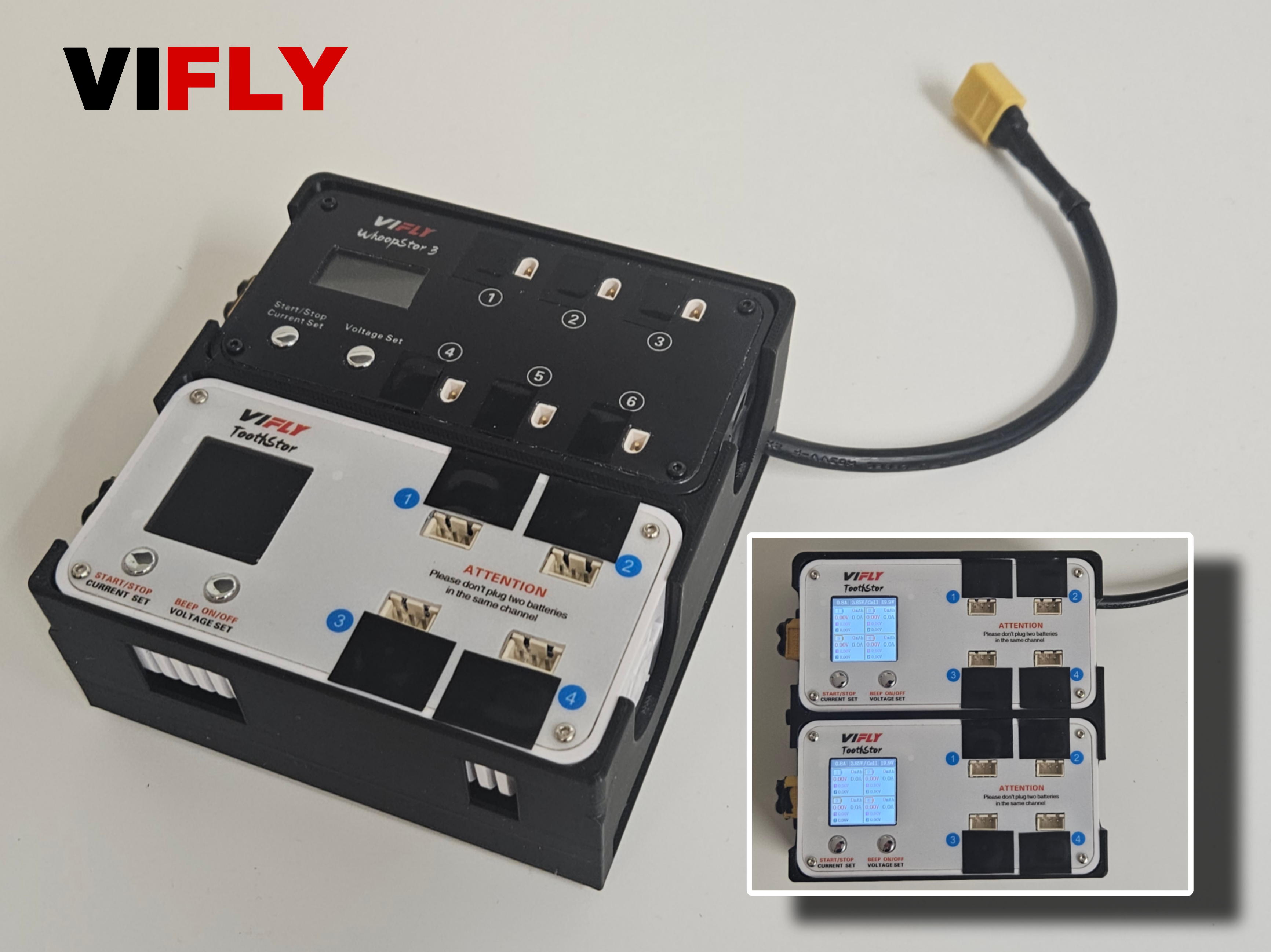 Dual Vifly Whoopstor 3 / Toothstor charger holder