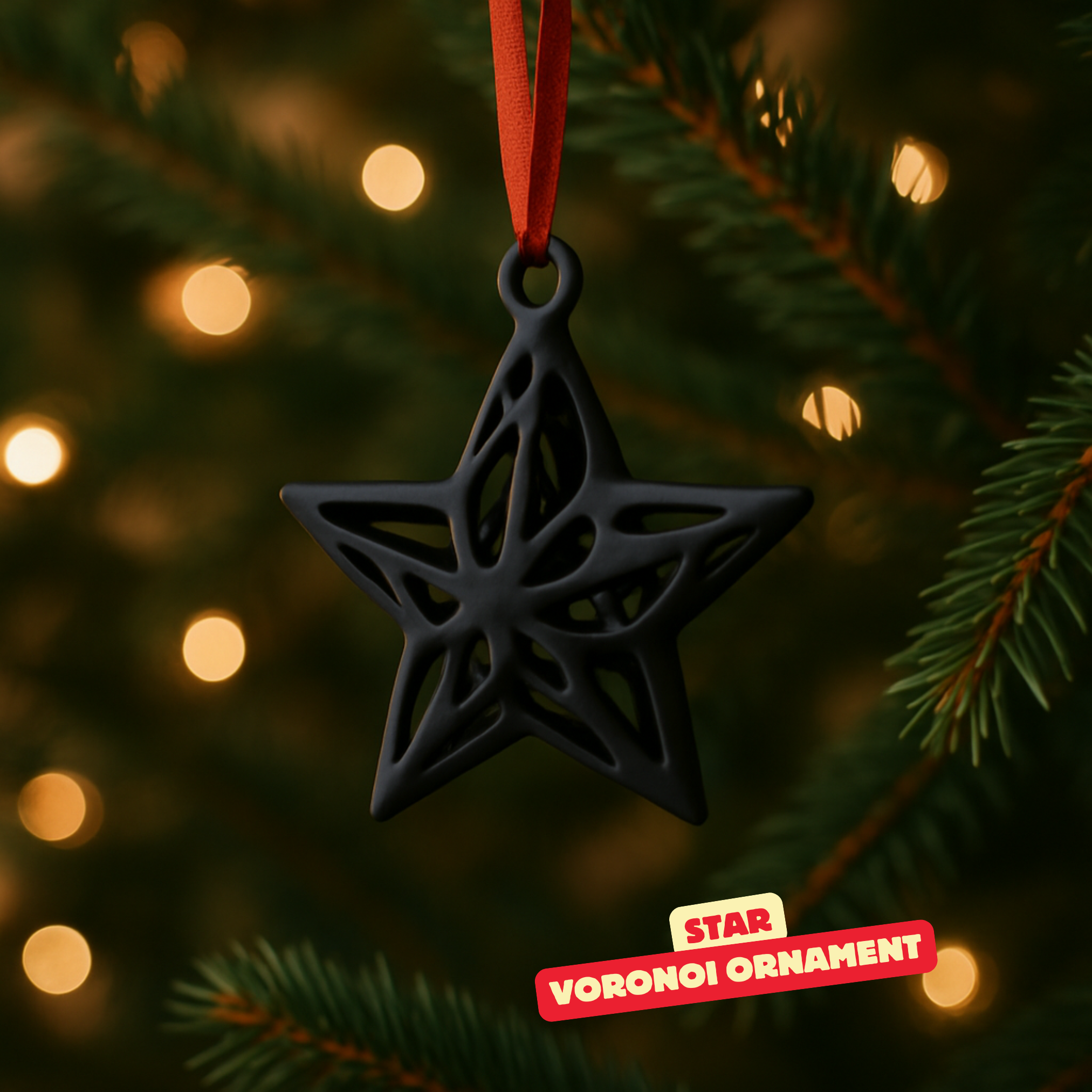 STAR ORNAMENT VORONOI / CHRISTMAS TREE DECOR / HOMEDECOR / DECOR / DECORATIONS / DESIGNER