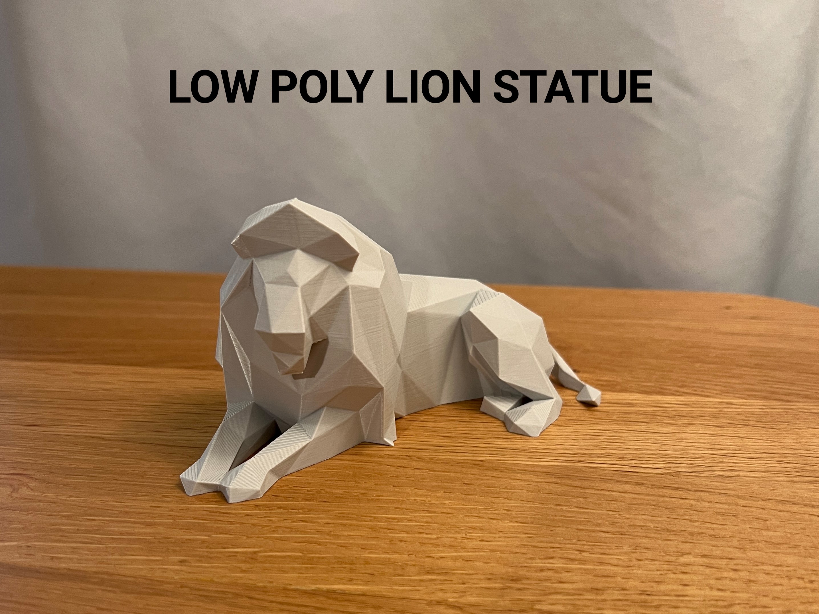 Low Poly Lion Statue