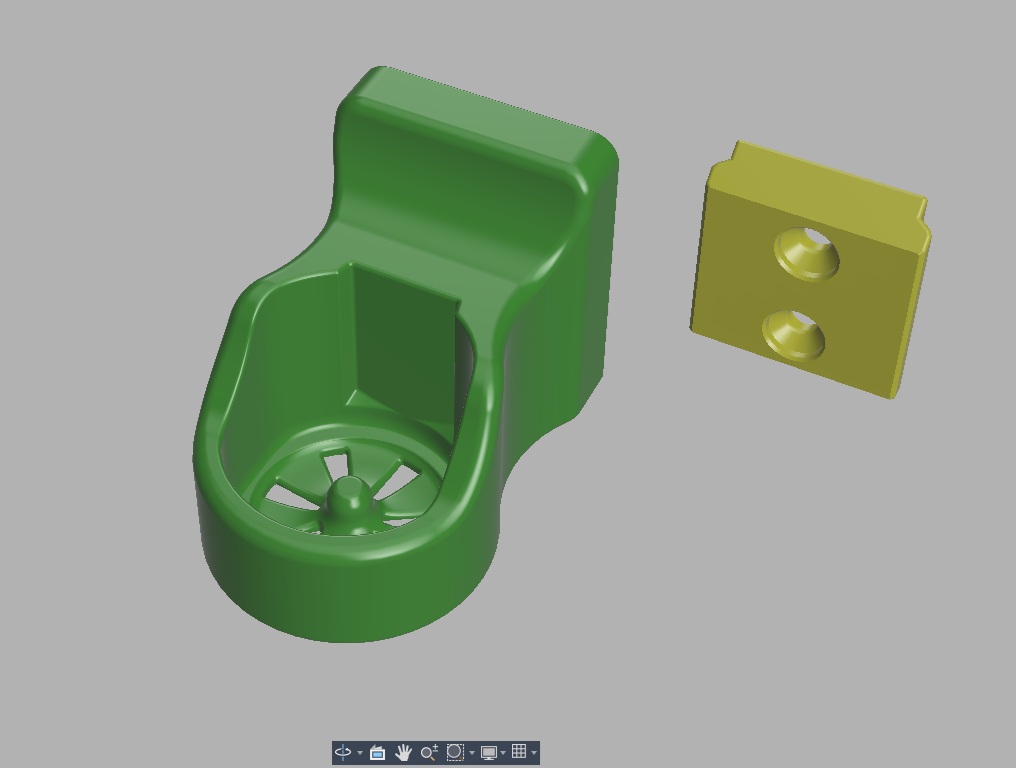 Wall mount for Philips sonicare tooth brush 3D model