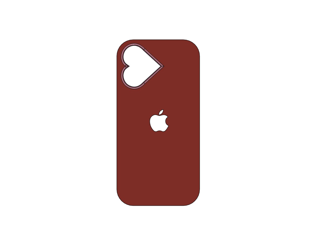 Miniatura 4 do modelo 3D Iphone 16 Heart Shape Case