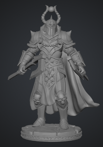 D&D Armoured warrior 2 axes (chaos / dark feel)