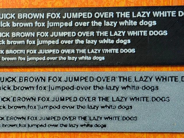 Text Test - The quick brown fox jumped over the lazy white dogs