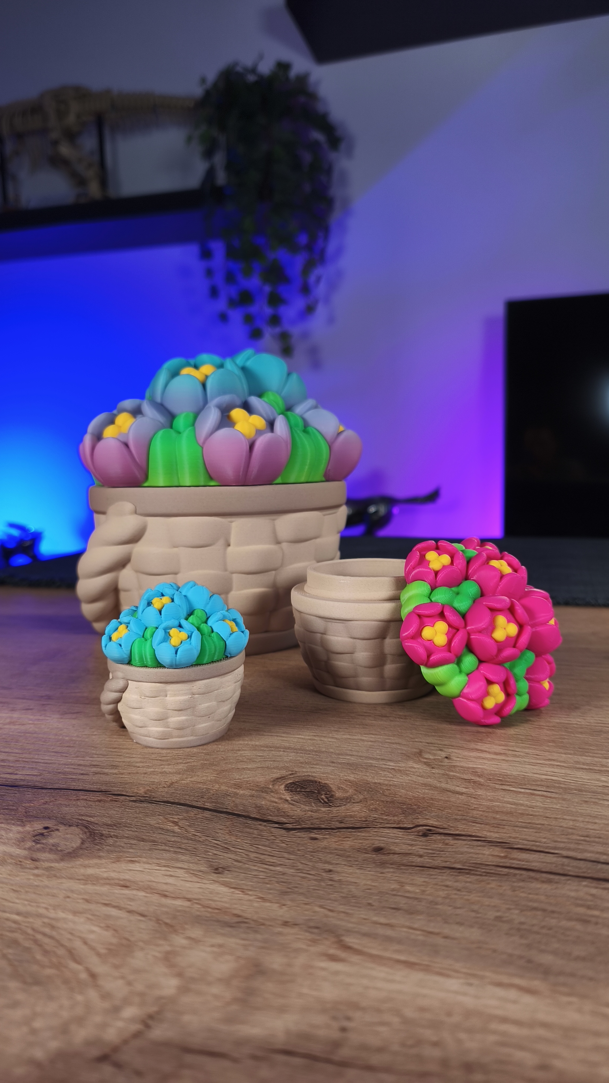 Miniatura 3 do modelo 3D Flower Basket Container