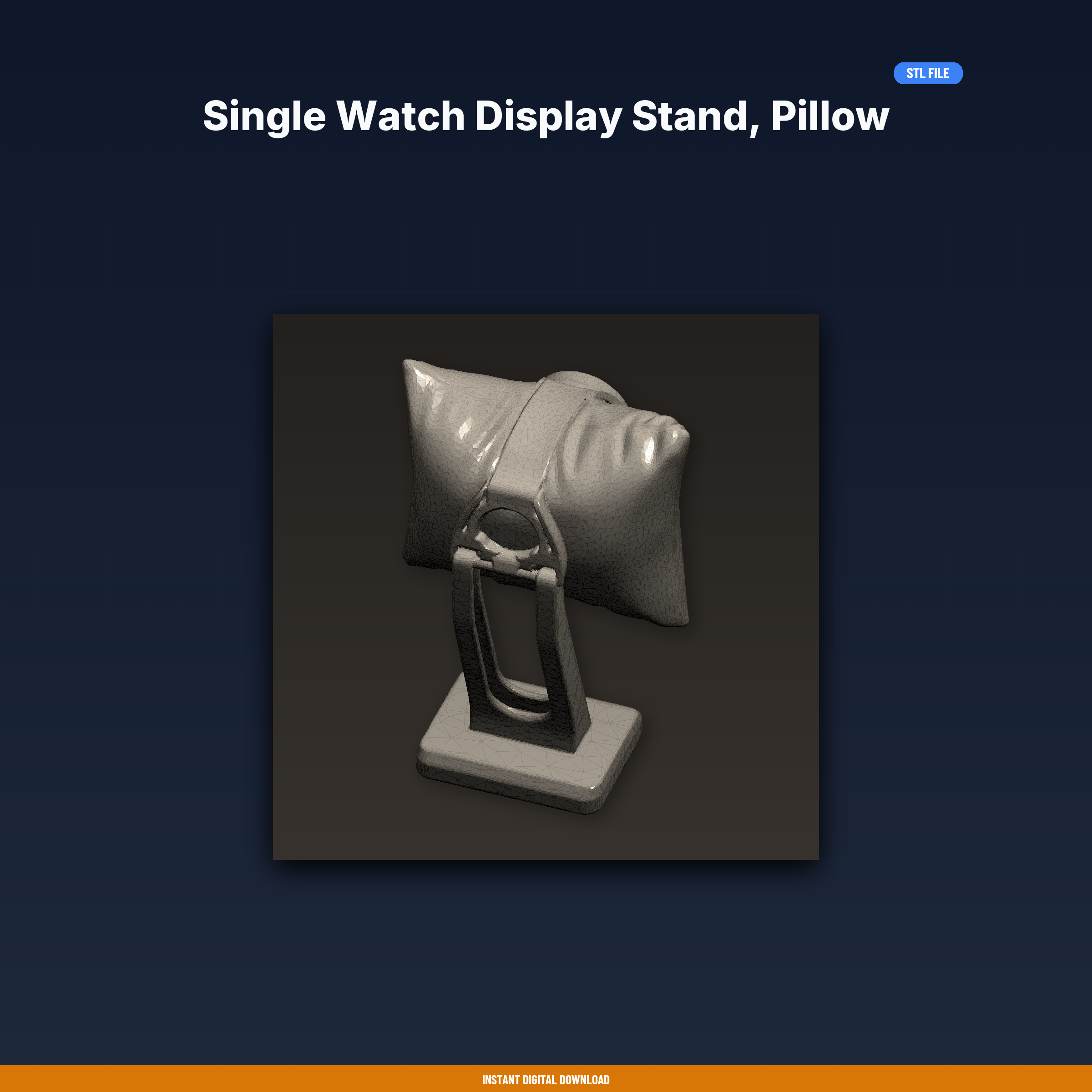 Single Watch Display Stand, Pillow Holder, Watch Showcase, Nightstand - 3D Printable STL File