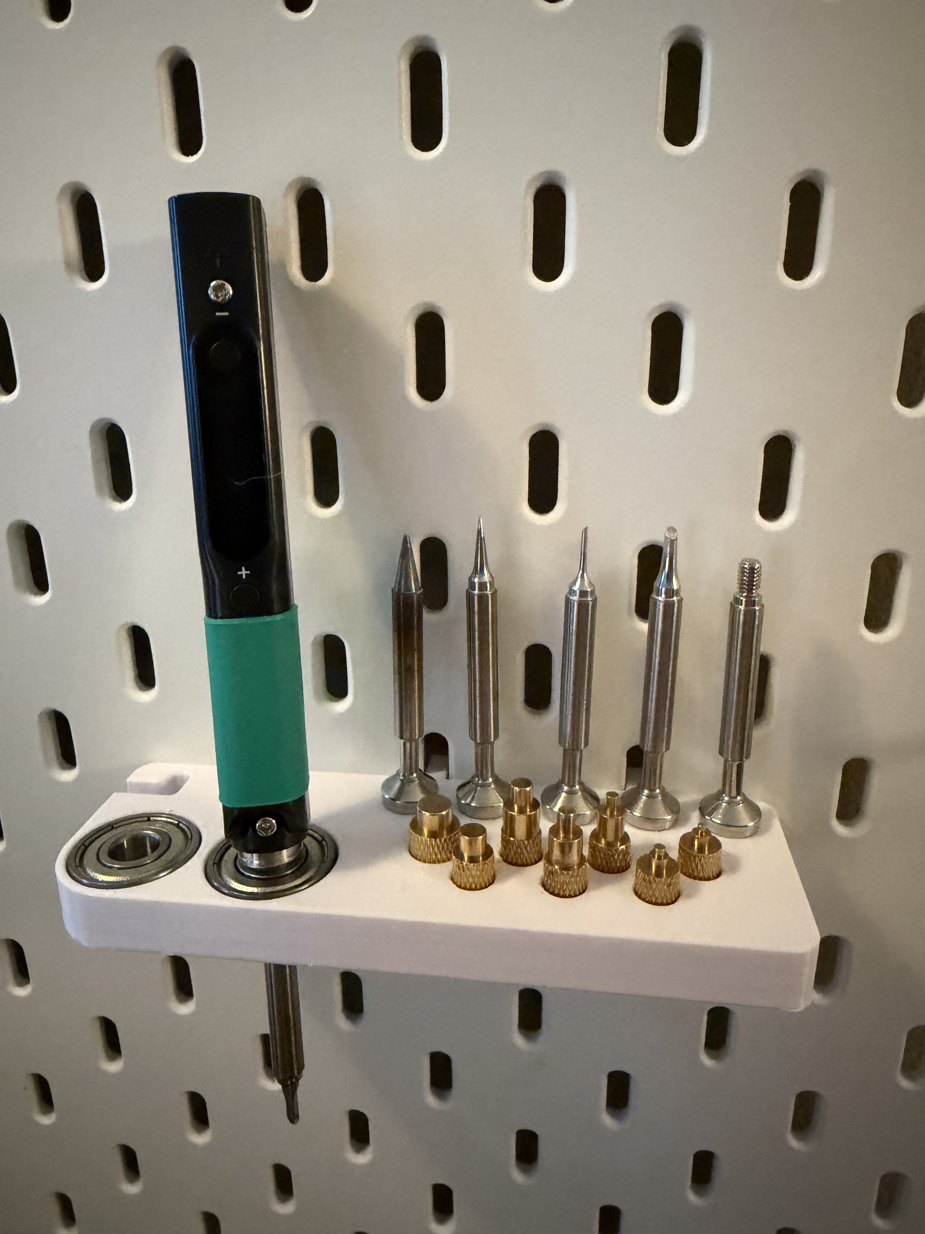 Ikea Skadis Pinecil tips and heat insert holder