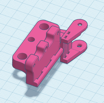 Sherpa Mini Extruder Mount for Ender 3 with Cable chain point