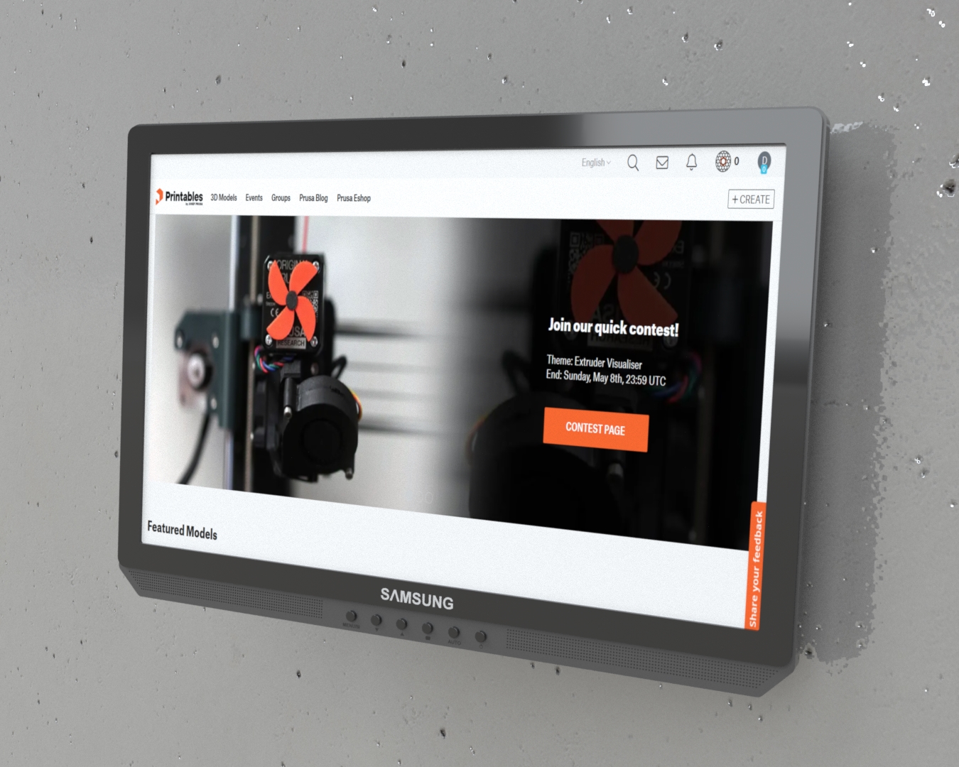 Monitor wall mount by Dragan | Download free STL model | Printables.com