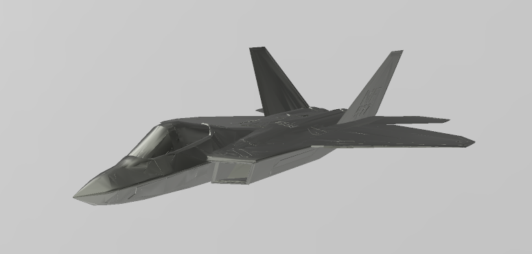f-22 raptor (detailed) 3D model thumbnail