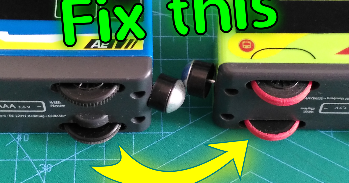 DIY wheels for Playtive electric trains by andy Download free STL