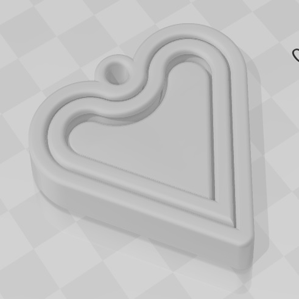 Heart Keychain Moveable