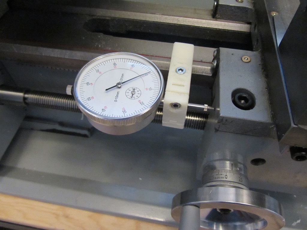 Parametric Dial Indicator Holder for Vevor Lathe (YS2260A) by Projunk