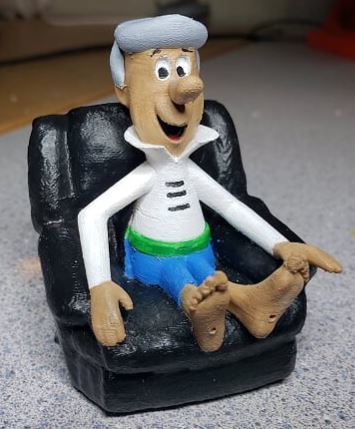 George Jetson chilling with socks blown off