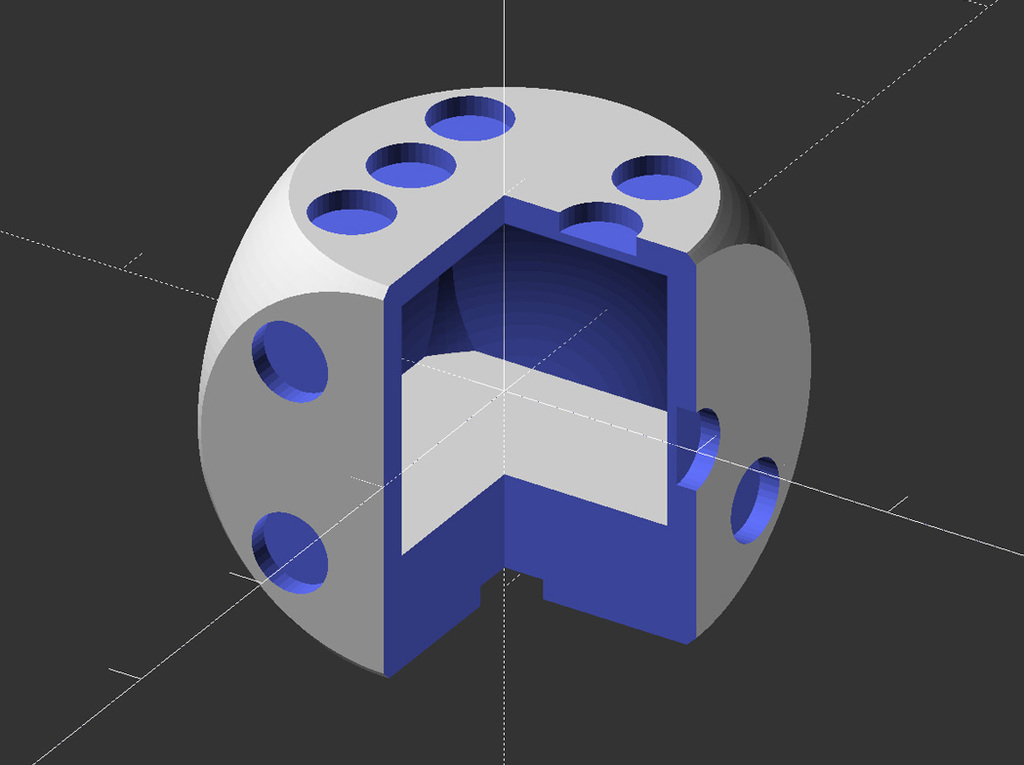 Miniatura 4 do modelo 3D Customizable Dice
