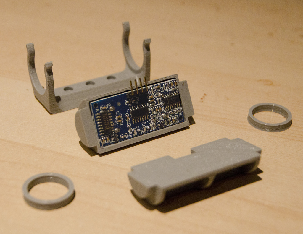 Miniatura 6 do modelo 3D HC-SR04 Casing + Angle Adjustable Cradle