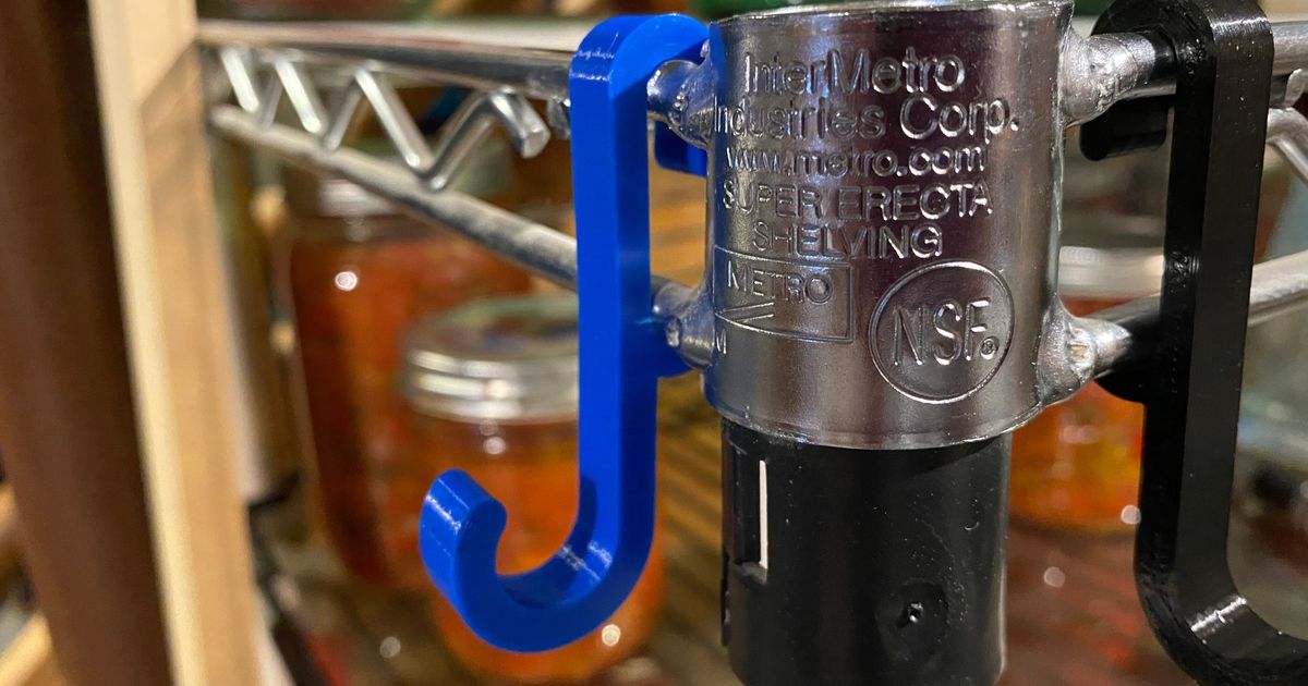 Metro Shelving Hook by ericsnis Download free STL model