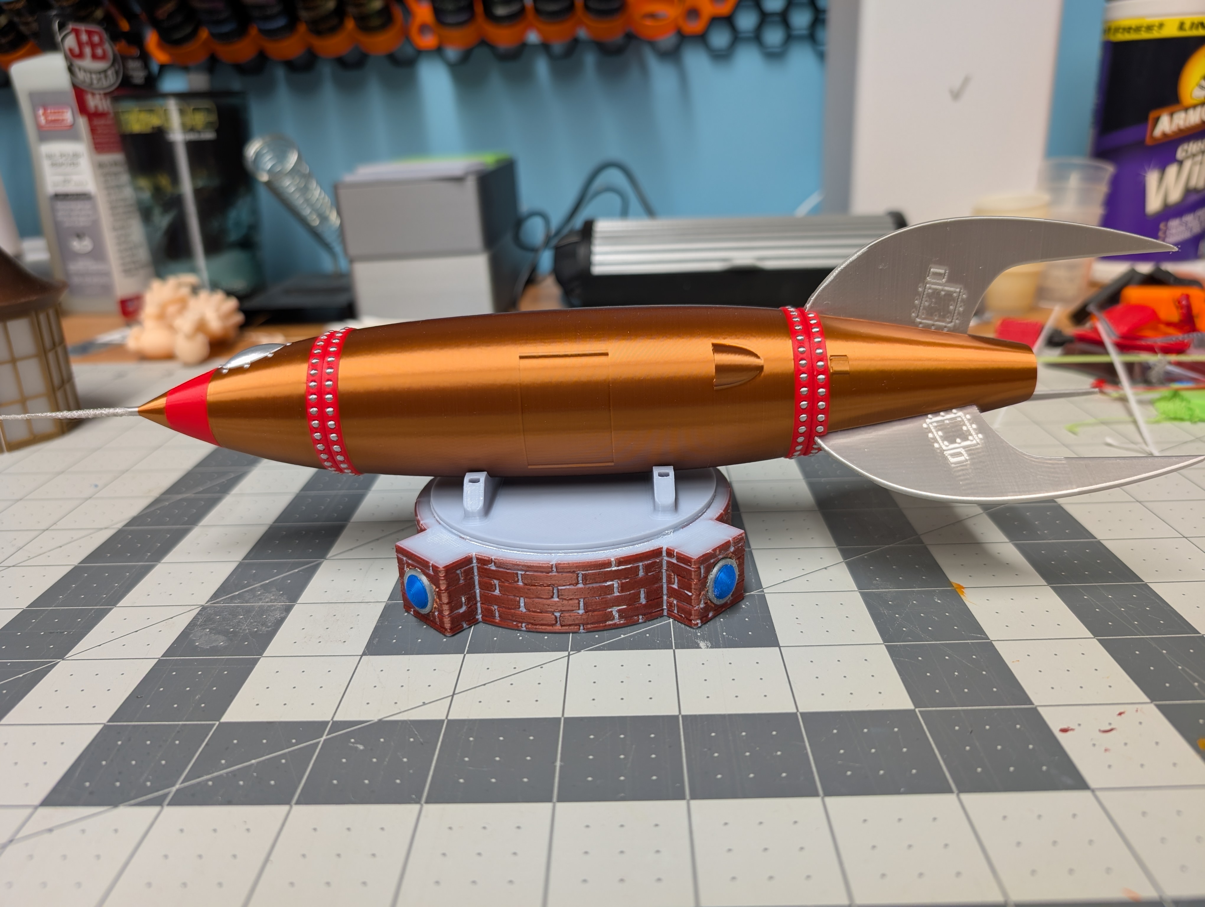 Myst Rocket Base Colorized and Separated 3D model