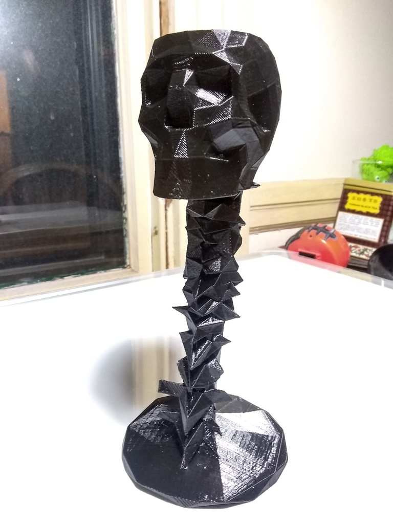 Low polygon skull chalice