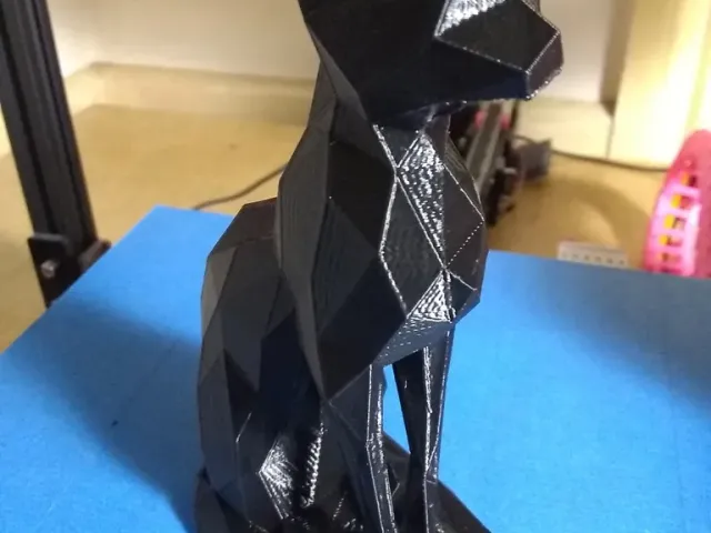 Low polygon Egyptian Cat