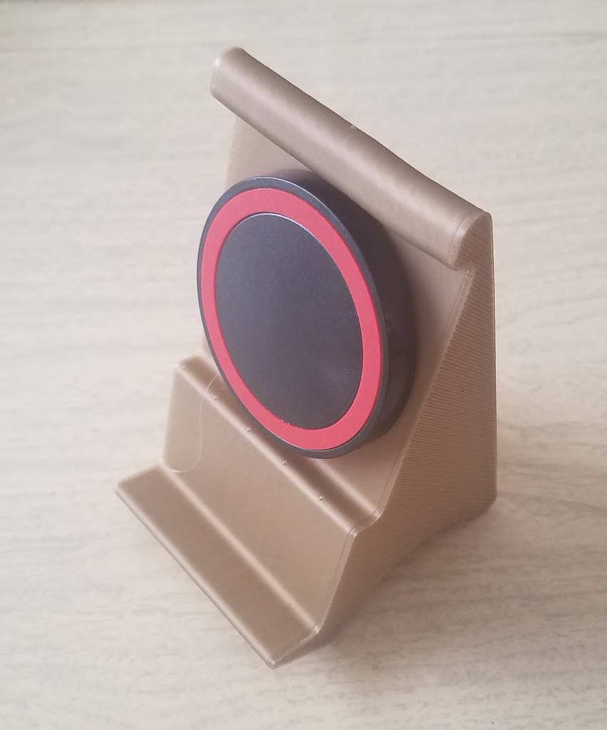 Vase-mode Phone Holder for Round QI Puck