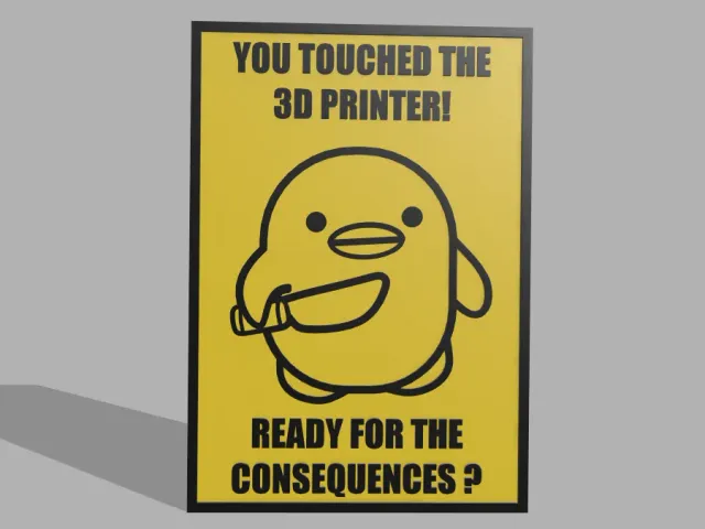 Cute duck with knife threatens you