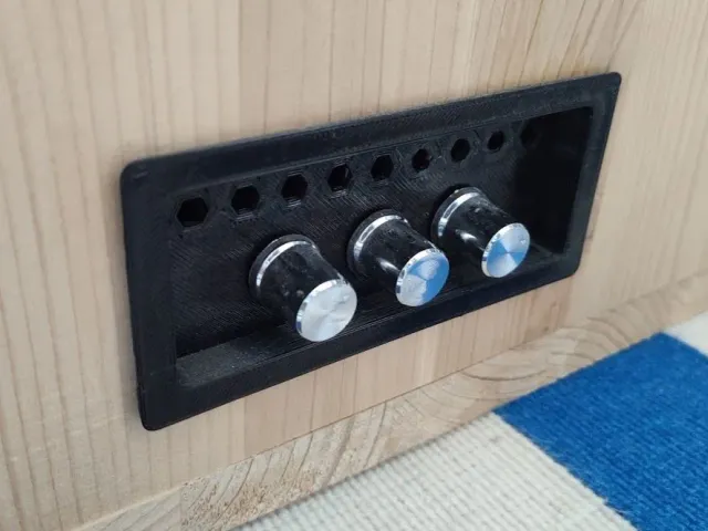 Boom box amplifier front panel