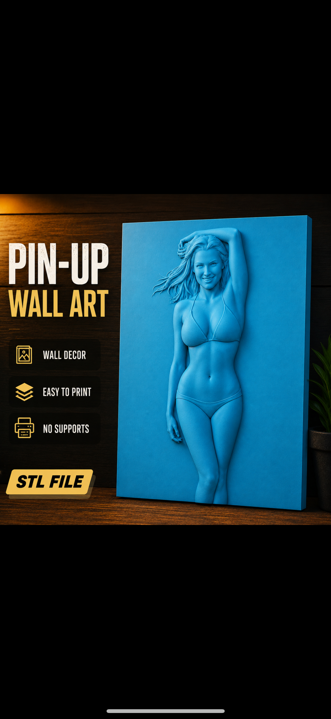 Pinup Style Bikini Wall Art