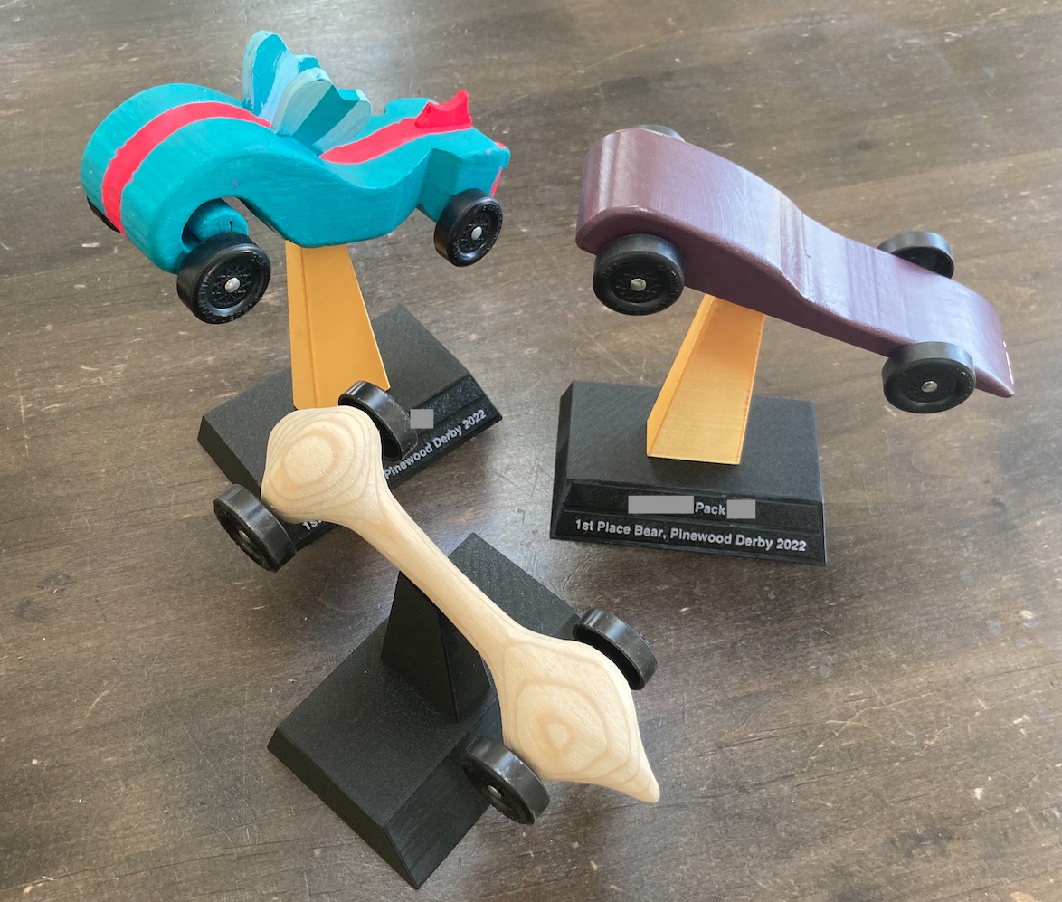 Scout Pinewood Derby Car Trophy by cookiecrook Download free STL