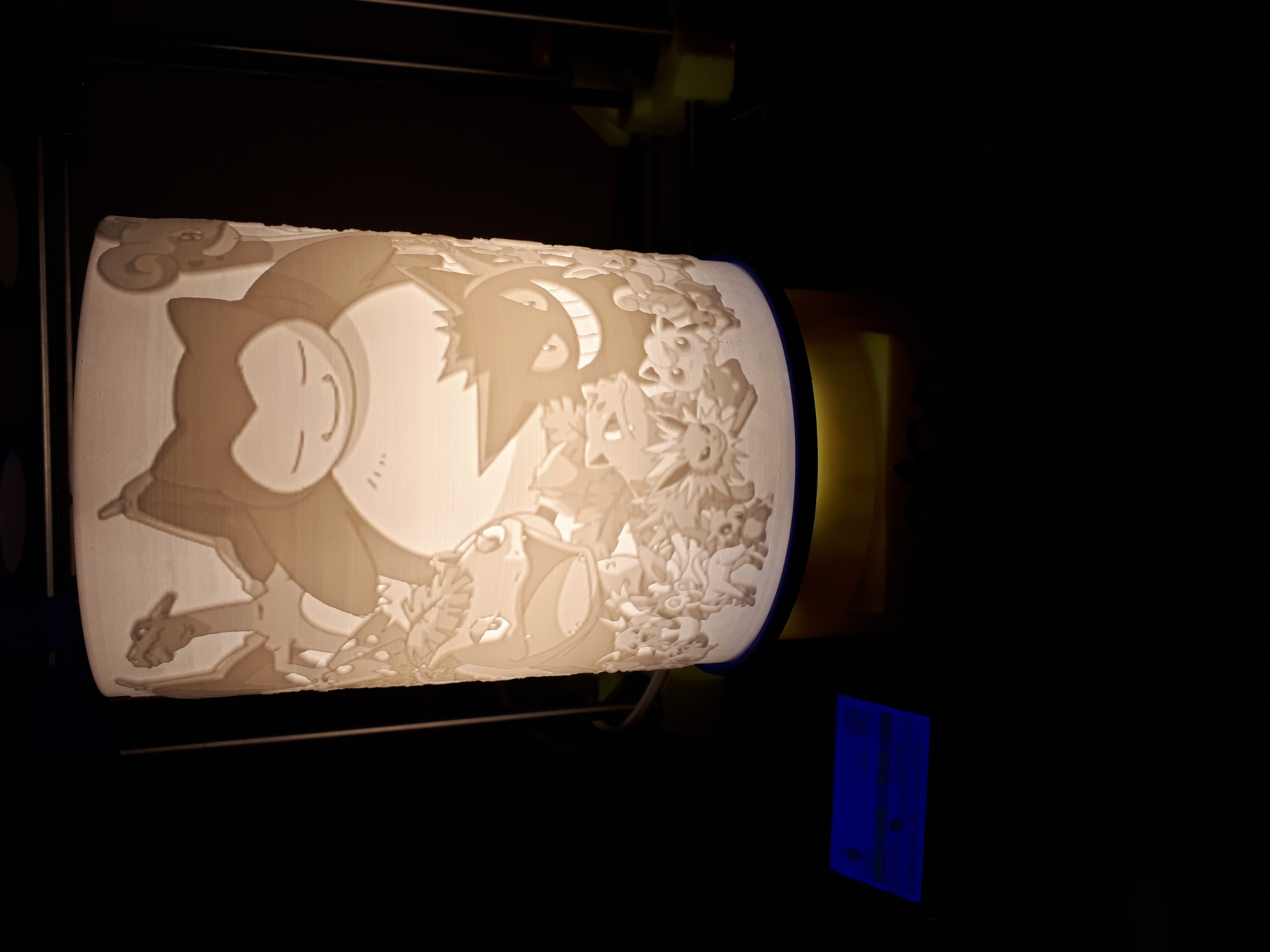 Pokemon lithophane lamp