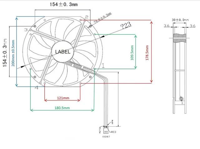 Bitfenix 230mm x 200mm Fan guard with Bitfenix symbol