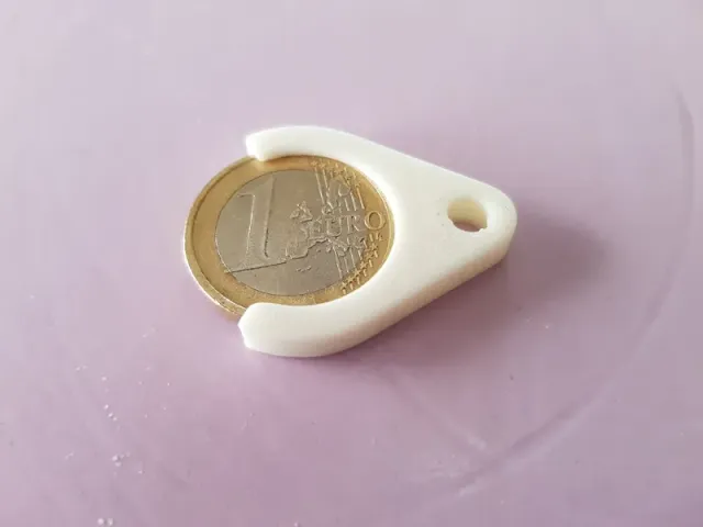 Key chain for one Euro coin