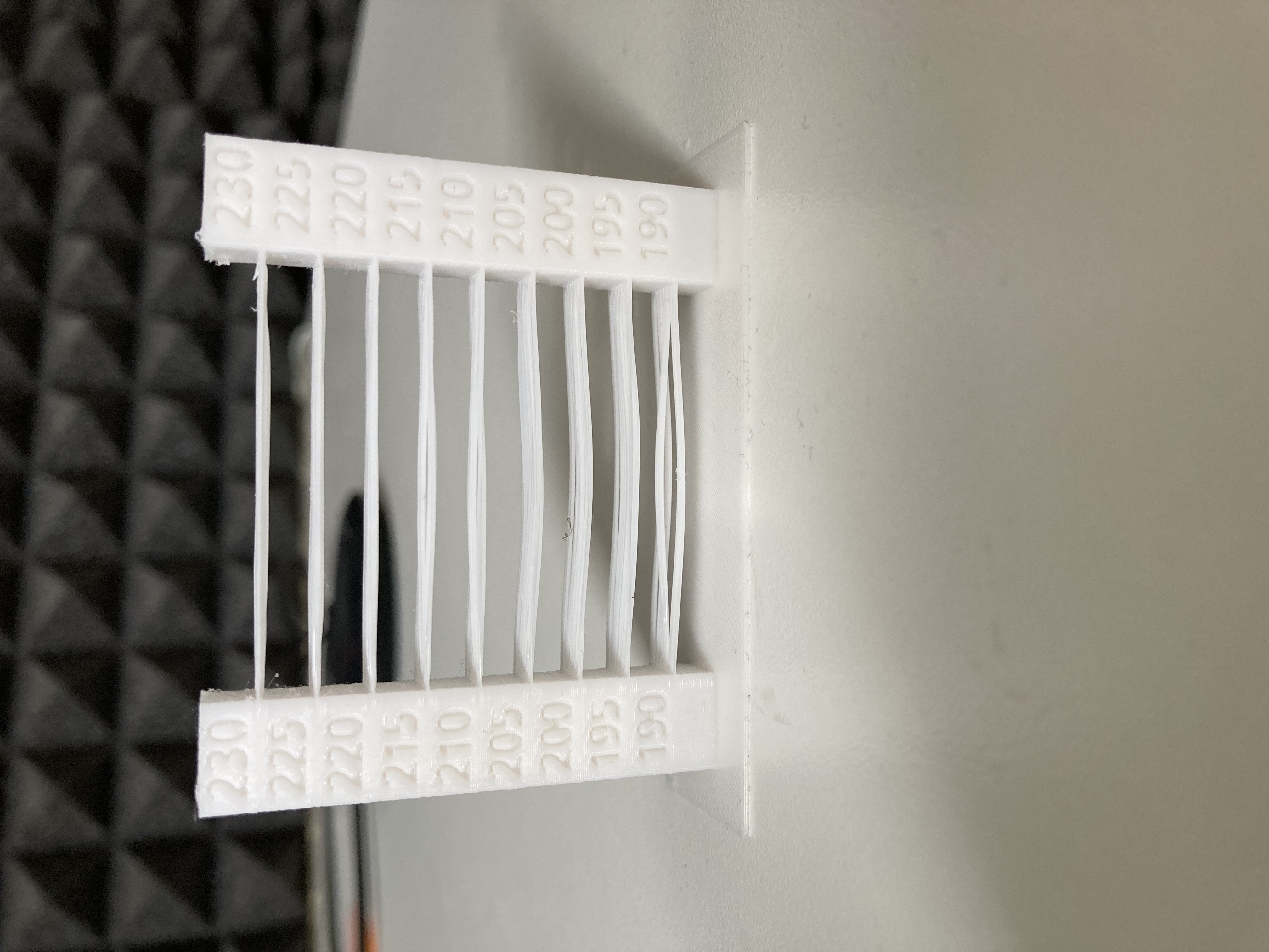 Temperature tower with bridging test | PLA GCode included