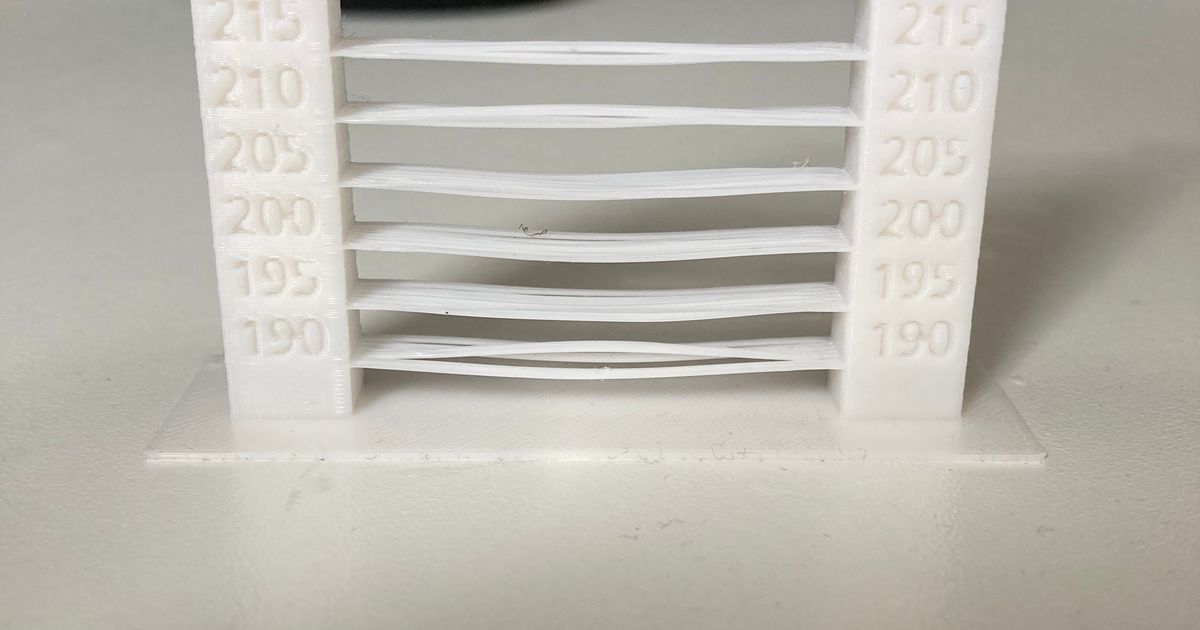 Temperature tower with bridging test PLA GCode included by kunaa