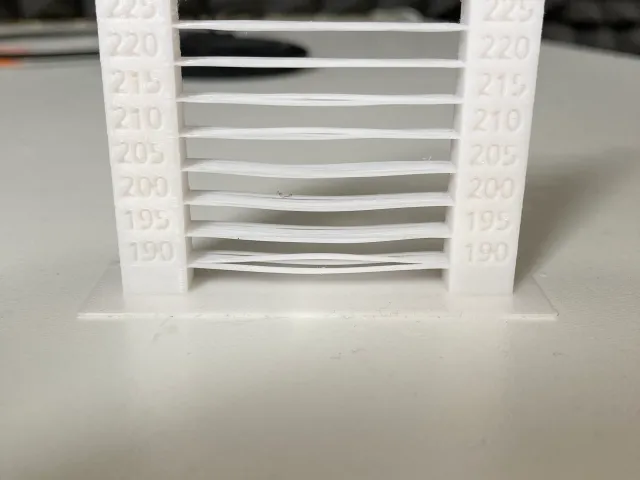 Temperature tower with bridging test | PLA GCode included