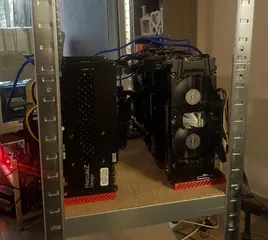 Vertical GPU support for mining rig