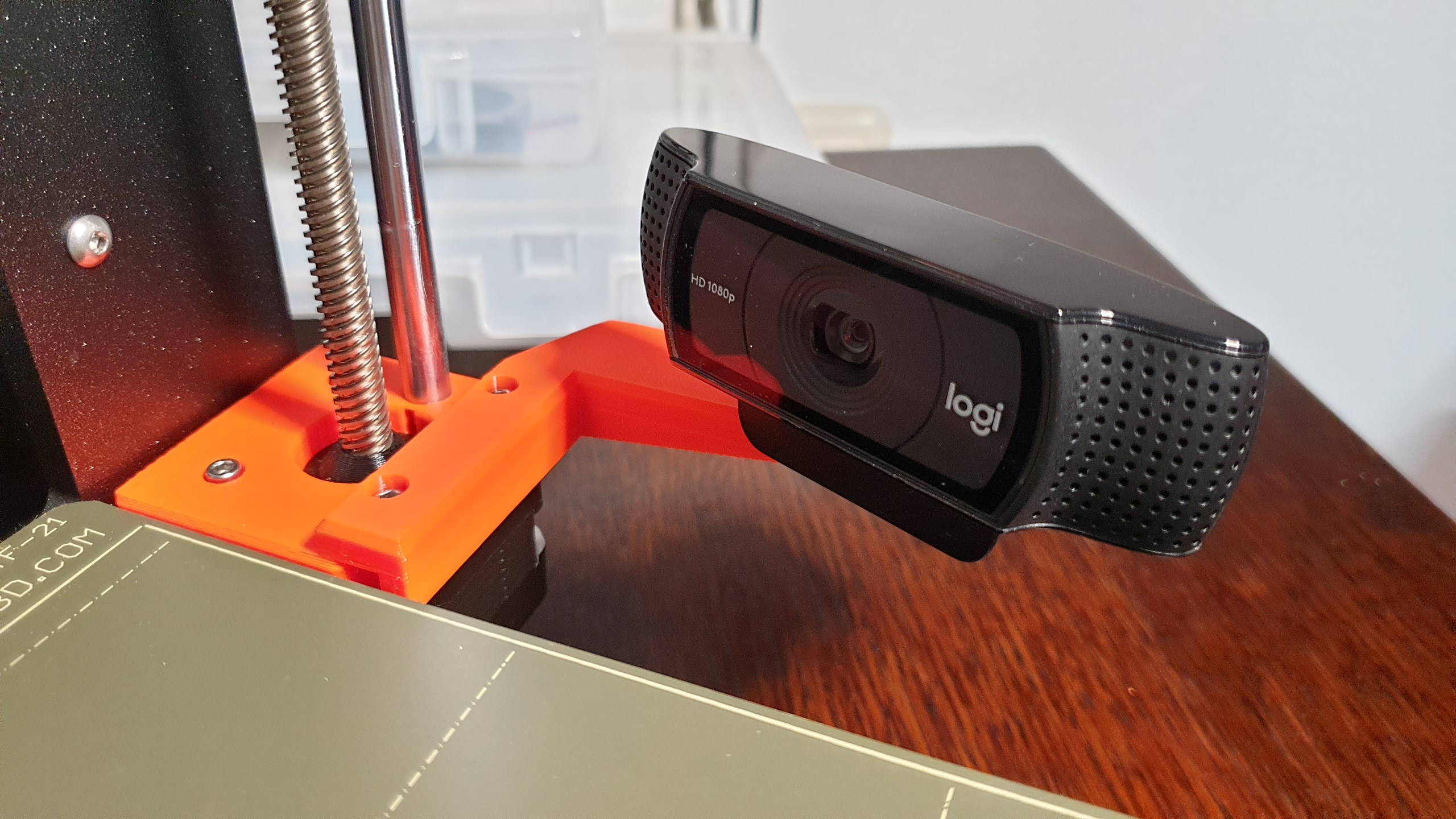 Halterung für Logitech C920 Webcam am Z-Motor des Prusa i3 MK3S rechts / Mount for Logitech C920 webcam on Prusa i3 MK3S Z motor right