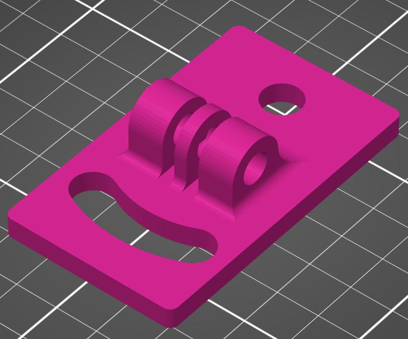 GoPro mount for 45 series aluminium extrusion