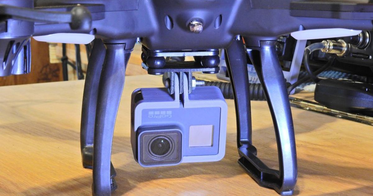 Gopro mount for Vivitar 360 sky eye drone by KB9RLW | Download free STL ...