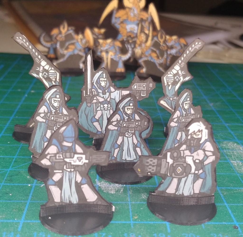 Paper miniature bases