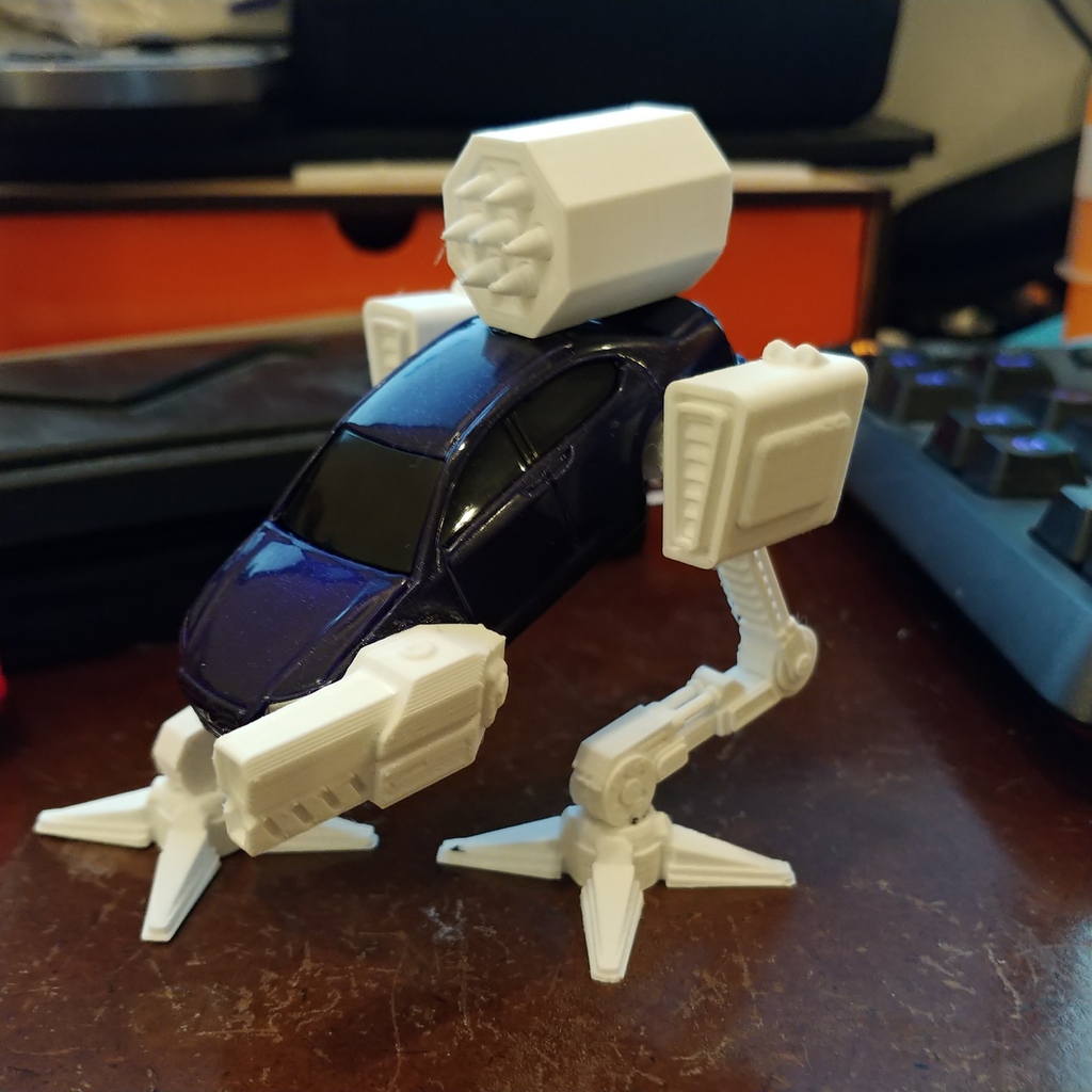 Mech walker legs for kitbash conversion of gaslands dark future auto kill