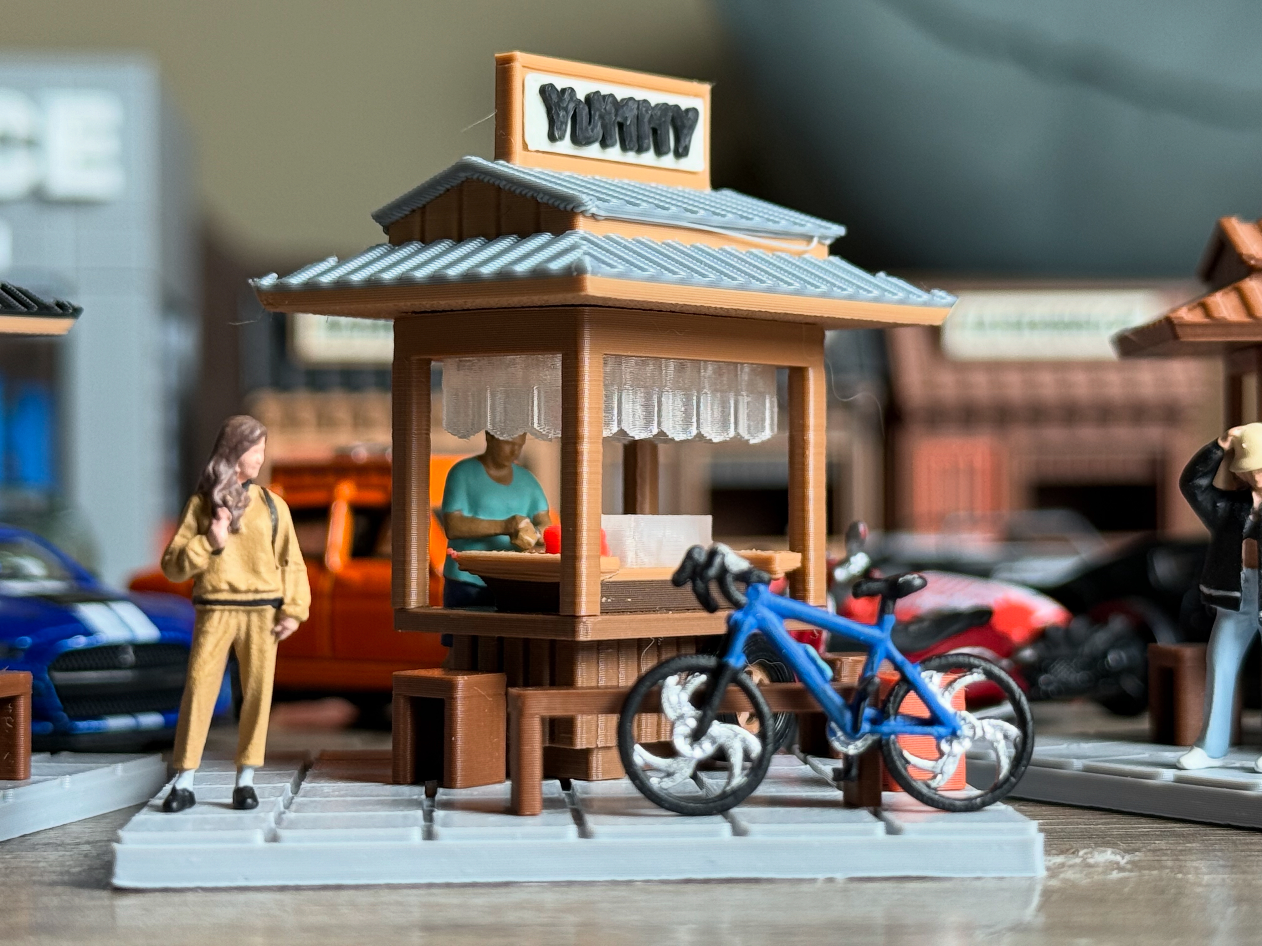 1:64 Yummy Food Cart Diorama