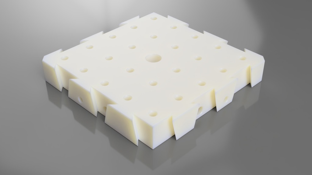 Optical Breadboard with inch threads (modular, self-mating)