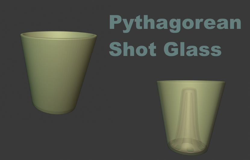 Pythagorean Shot Glass - Greedy Shot Glass