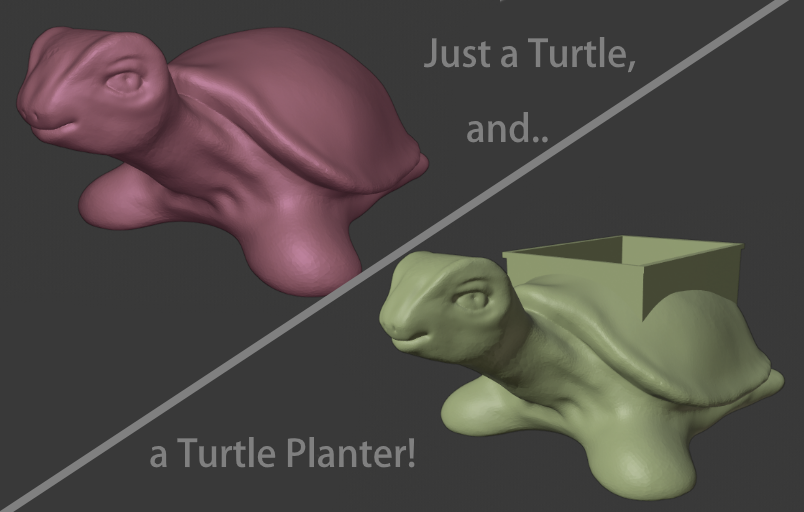 Just a Turtle and Turtle Planter